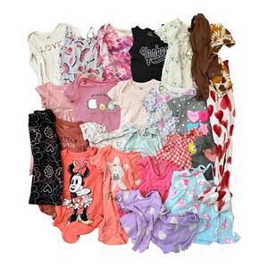Bundle / lot kids girls one pieces onesies 12-18 months carters Minnie gerber